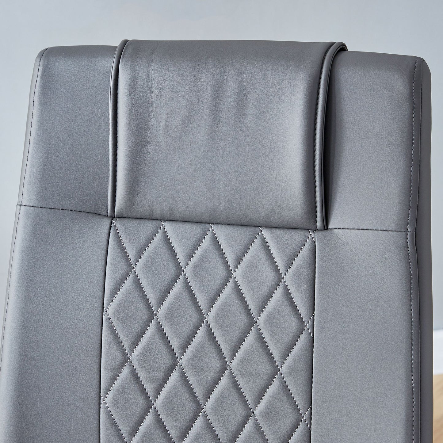 Modern Dining Chairs with Faux Leather Padded Seat Dining Living Room Chairs Upholstered Chair with Metal Legs Design fo image 10