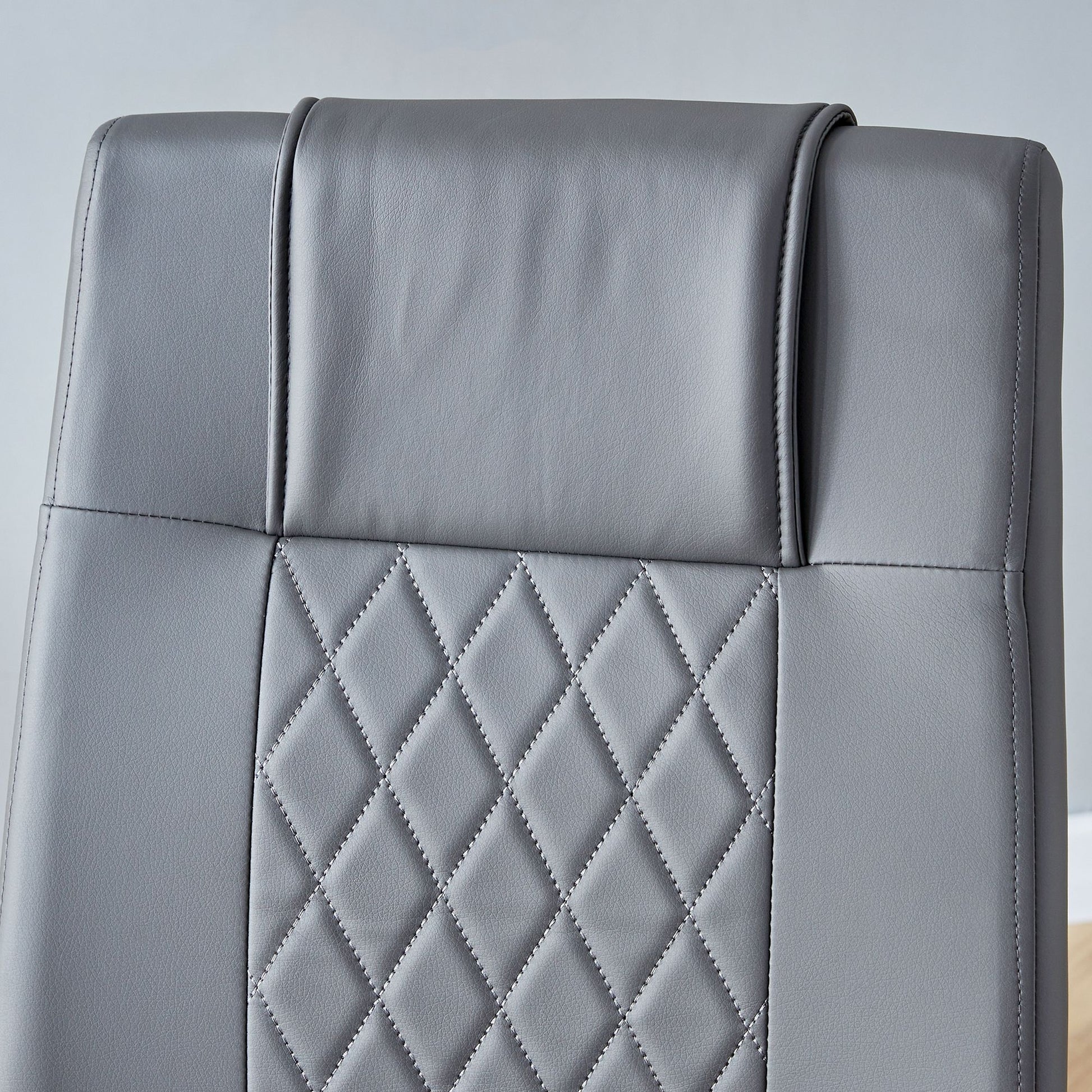 Modern Dining Chairs with Faux Leather Padded Seat Dining Living Room Chairs Upholstered Chair with Metal Legs Design fo image 10