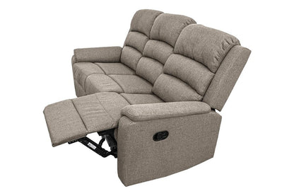 Modern Light Brown Color Burlap Fabric Recliner Motion Sofa 1pc Plush Couch Manual Motion Sofa Living Room Furniture image 3