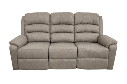 Modern Light Brown Color Burlap Fabric Recliner Motion Sofa 1pc Plush Couch Manual Motion Sofa Living Room Furniture image 5