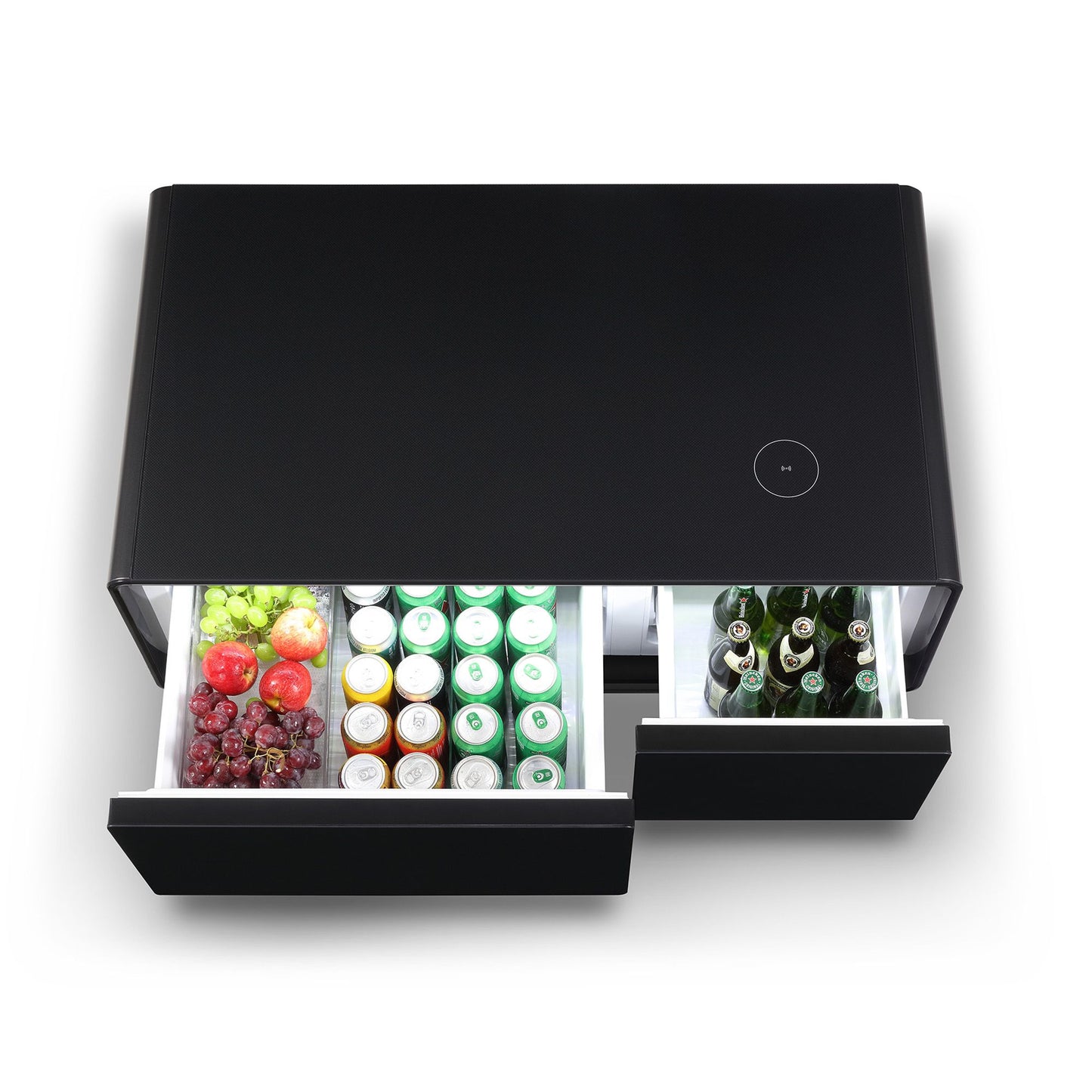 Modern Smart mini Coffee Table with Built in Fridge;  Outlet protection; Wireless charging module; Mechanical temperatur image 10