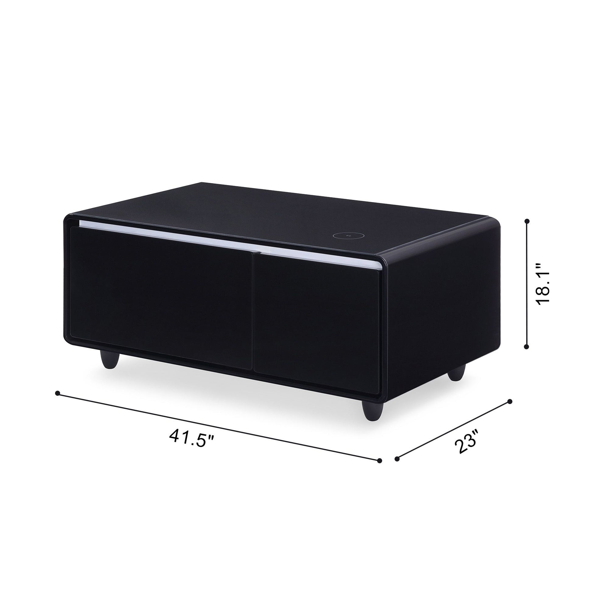 Modern Smart mini Coffee Table with Built in Fridge;  Outlet protection; Wireless charging module; Mechanical temperatur image 9