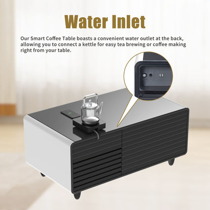 Modern Smart mini Coffee Table with Built in Fridge;  Outlet protection; Wireless charging module; Mechanical temperatur image 19