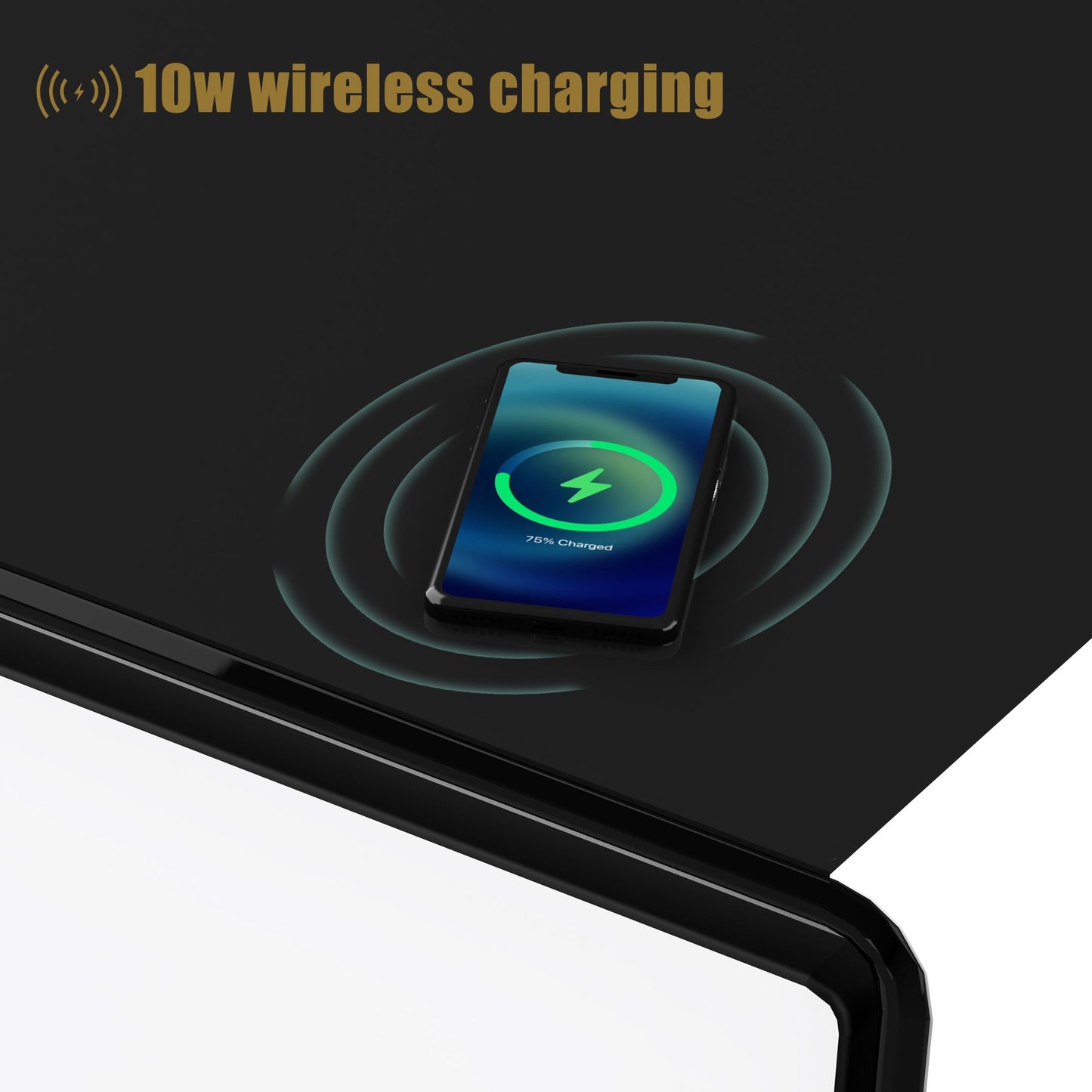 Modern Smart mini Coffee Table with Built in Fridge;  Outlet protection; Wireless charging module; Mechanical temperatur image 17