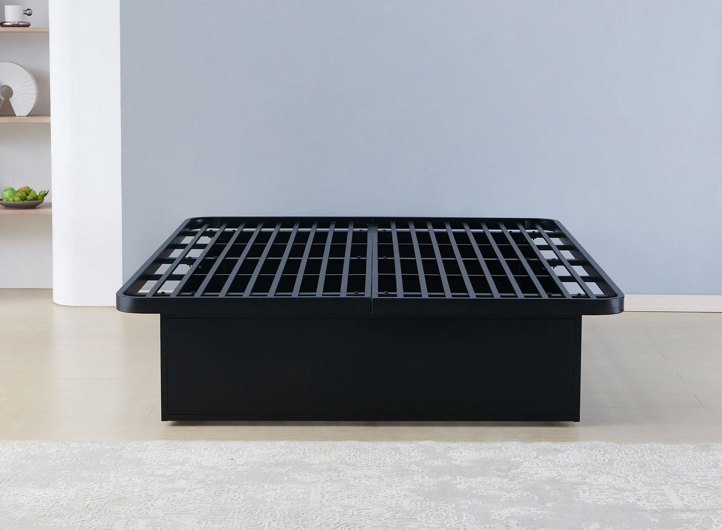 Modern Style Heavy Duty Queen Size Platform Bed Frame made with Metal and16 Inch height in Black image 4