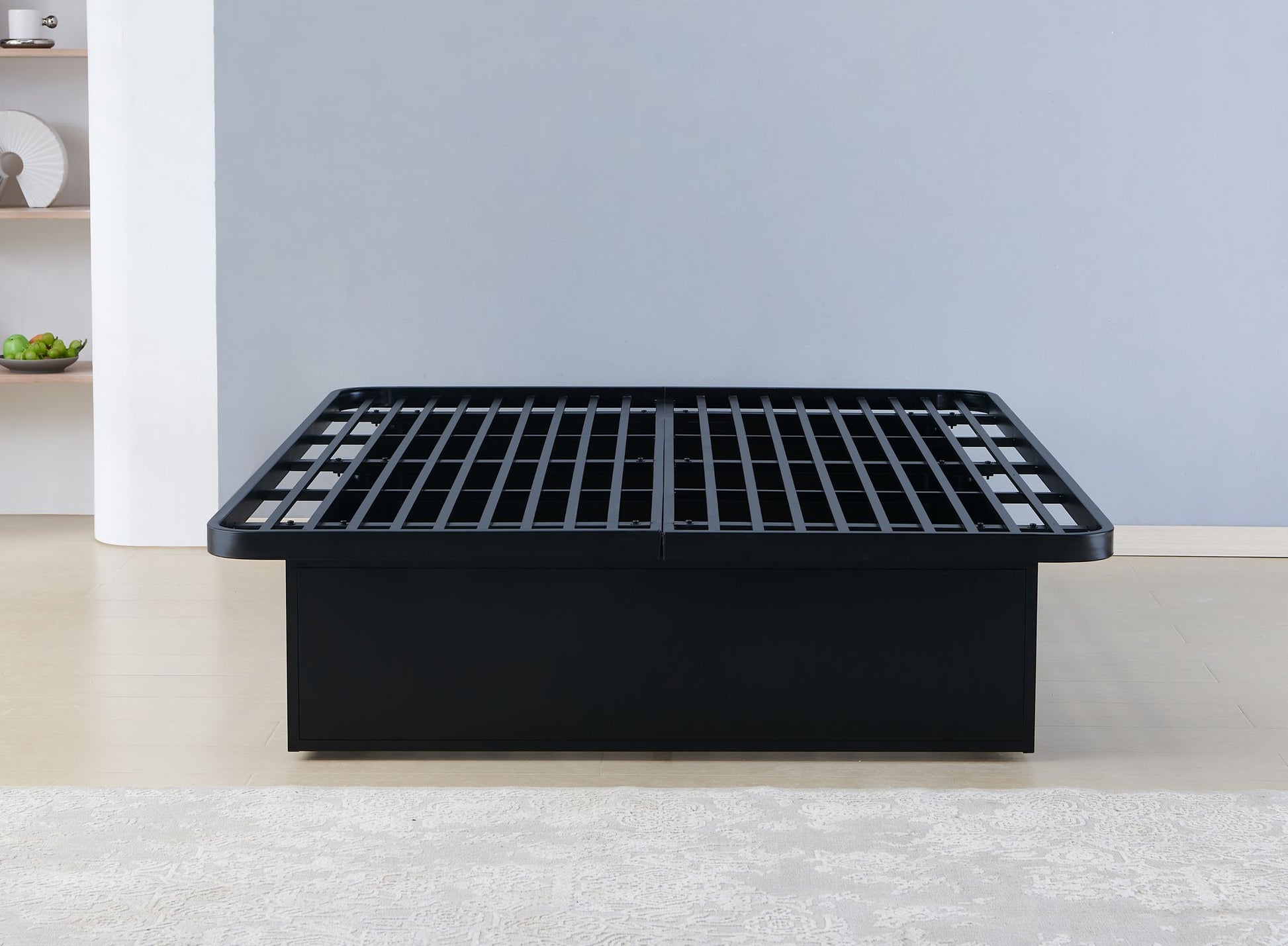 Modern Style Heavy Duty Queen Size Platform Bed Frame made with Metal and16 Inch height in Black image 4
