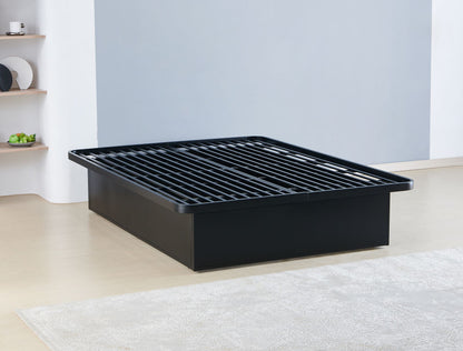 Modern Style Heavy Duty Queen Size Platform Bed Frame made with Metal and16 Inch height in Black image 3