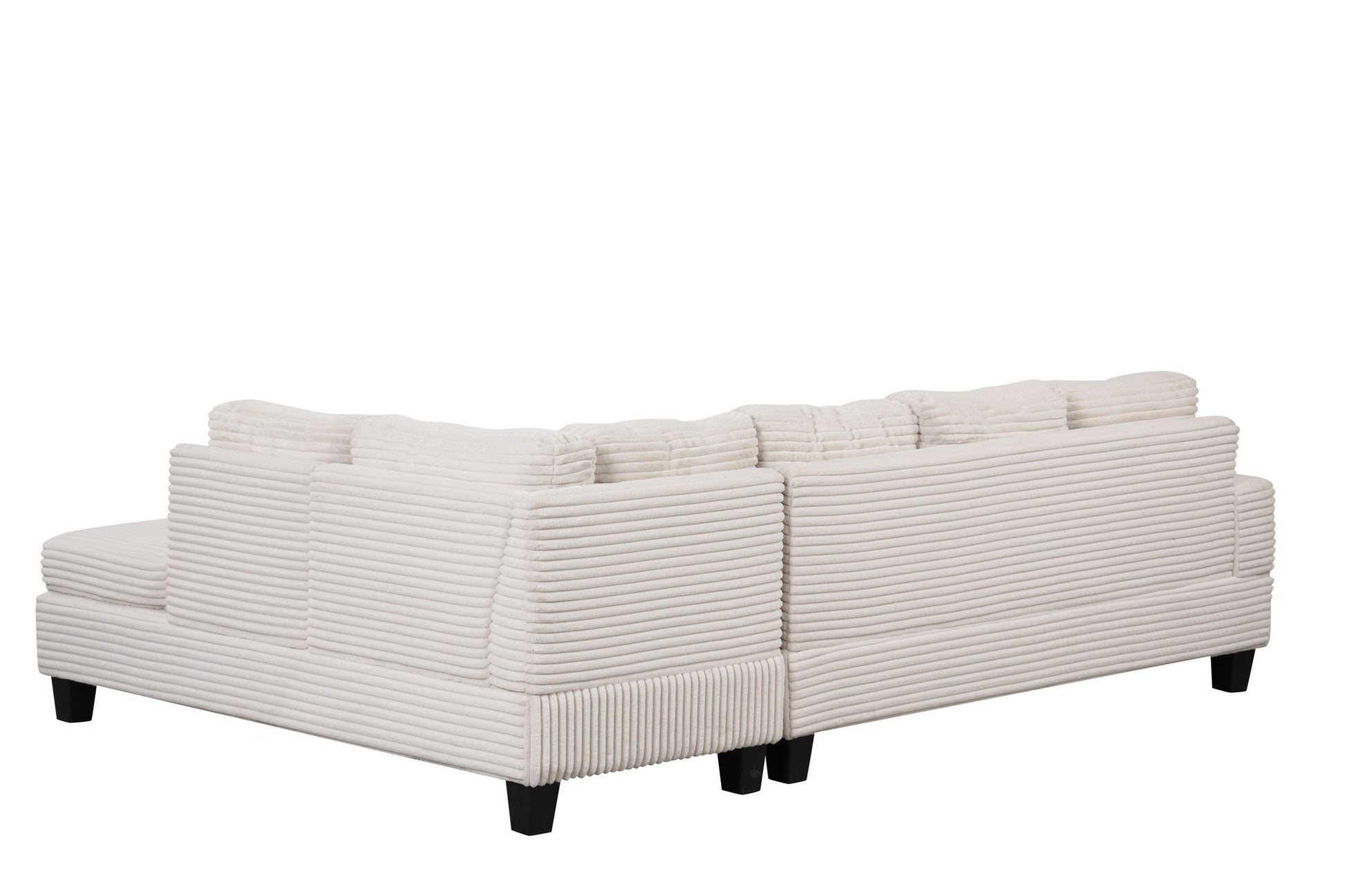 Modern Style Recliner Sectional Sofa Made With Wood in Cream image 10