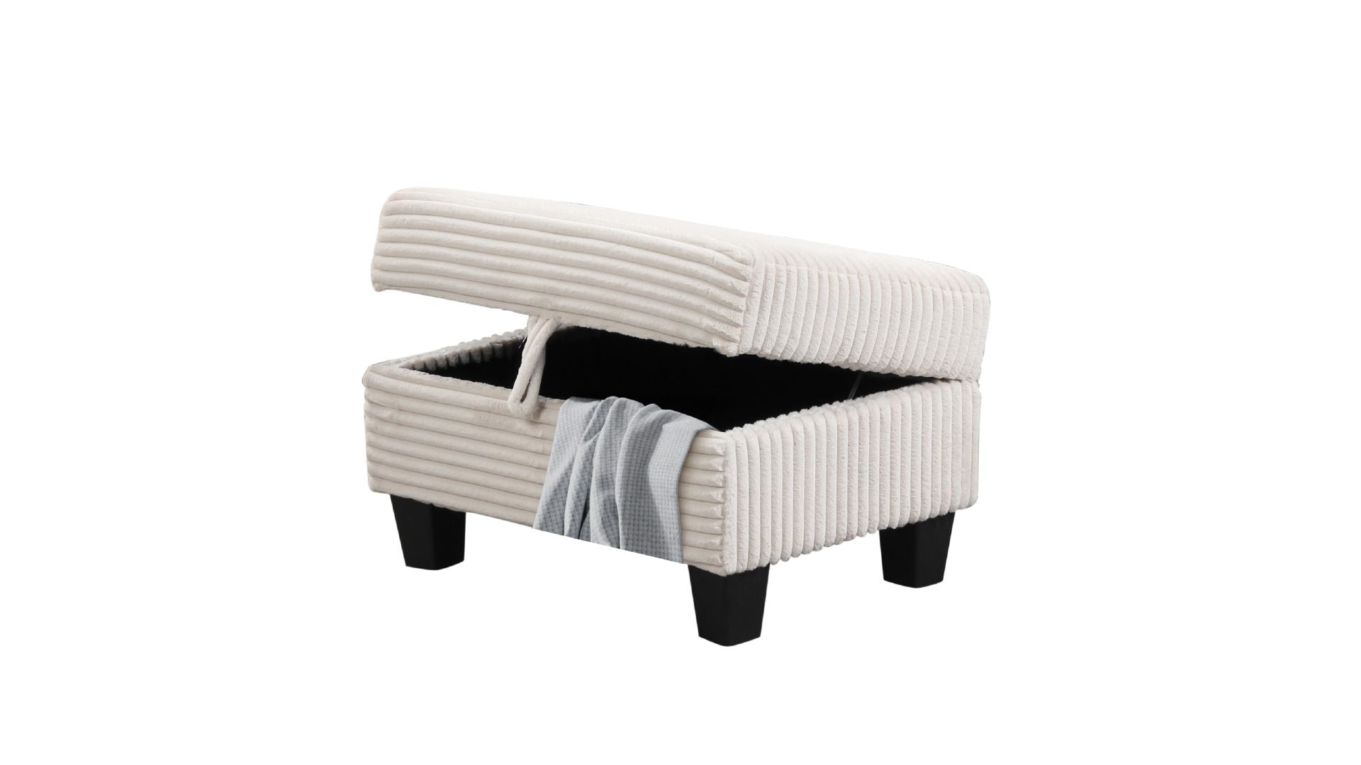 Modern Style Recliner Sectional Sofa Made With Wood in Cream image 7