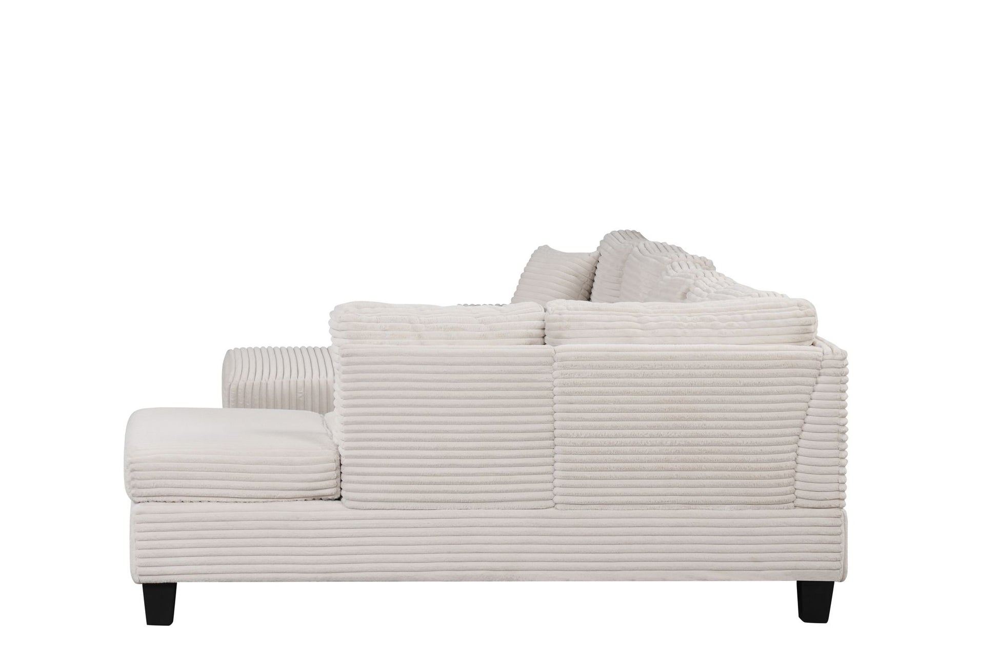 Modern Style Recliner Sectional Sofa Made With Wood in Cream image 9