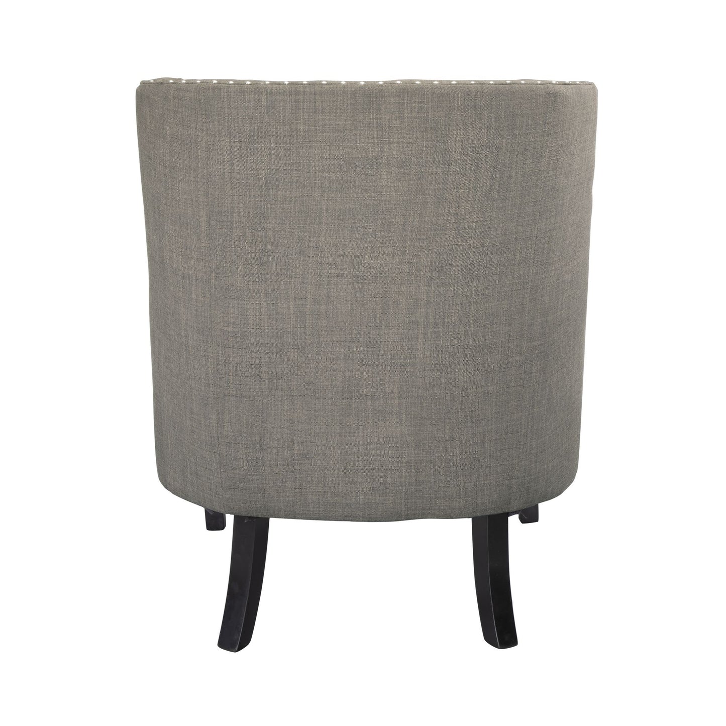 Modern Traditional Accent Chair Button Tufted Taupe Fabric Upholstery Solid Wood 1pc Living Room Furniture image 6