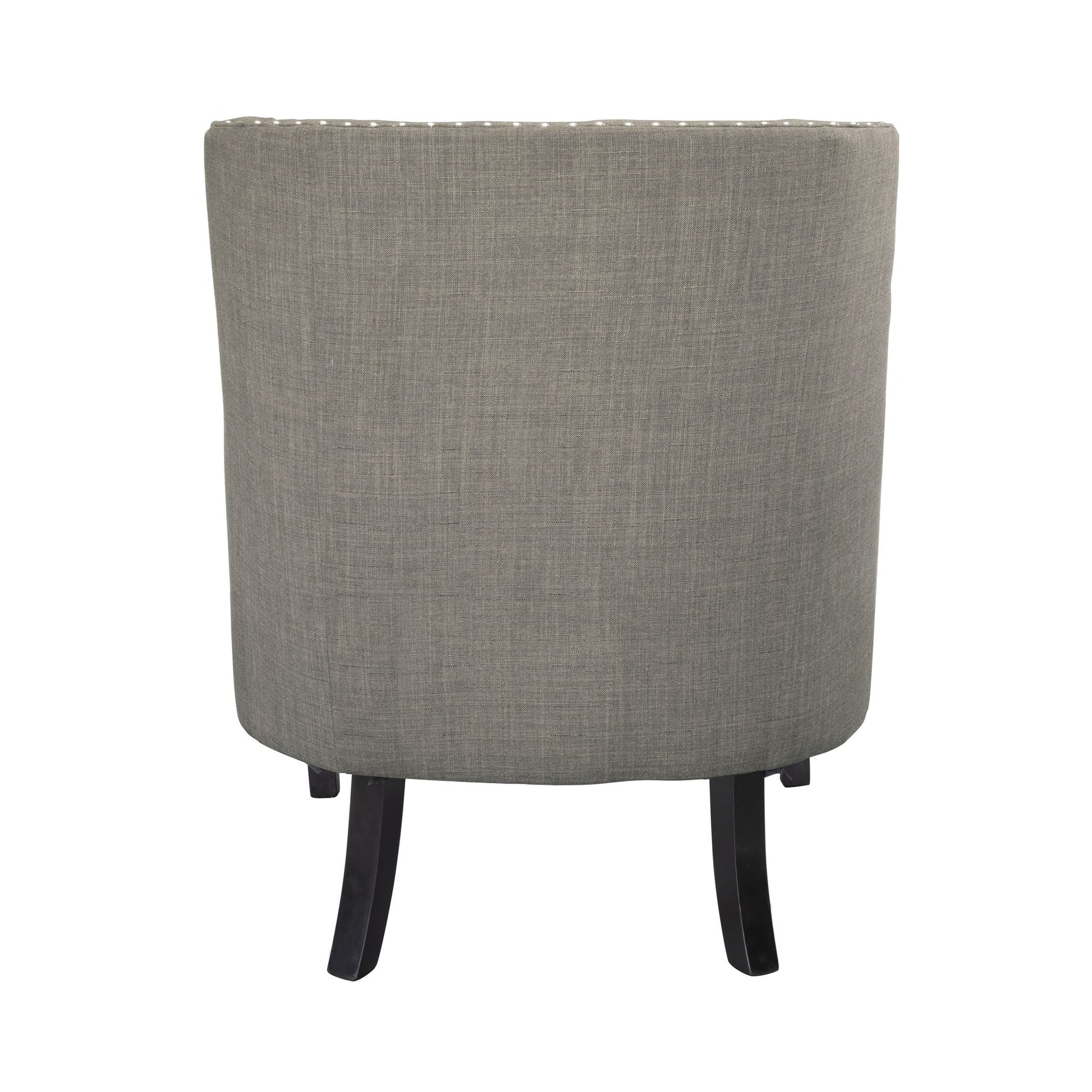 Modern Traditional Accent Chair Button Tufted Taupe Fabric Upholstery Solid Wood 1pc Living Room Furniture image 6