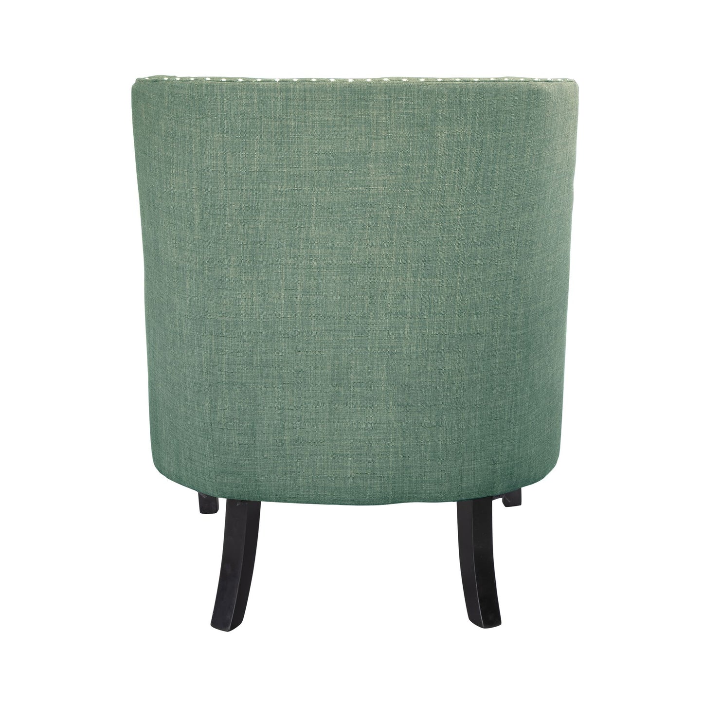 Modern Traditional Accent Chair Button Tufted Teal Textured Fabric Upholstery Solid Wood 1pc Living Room Furniture image 6