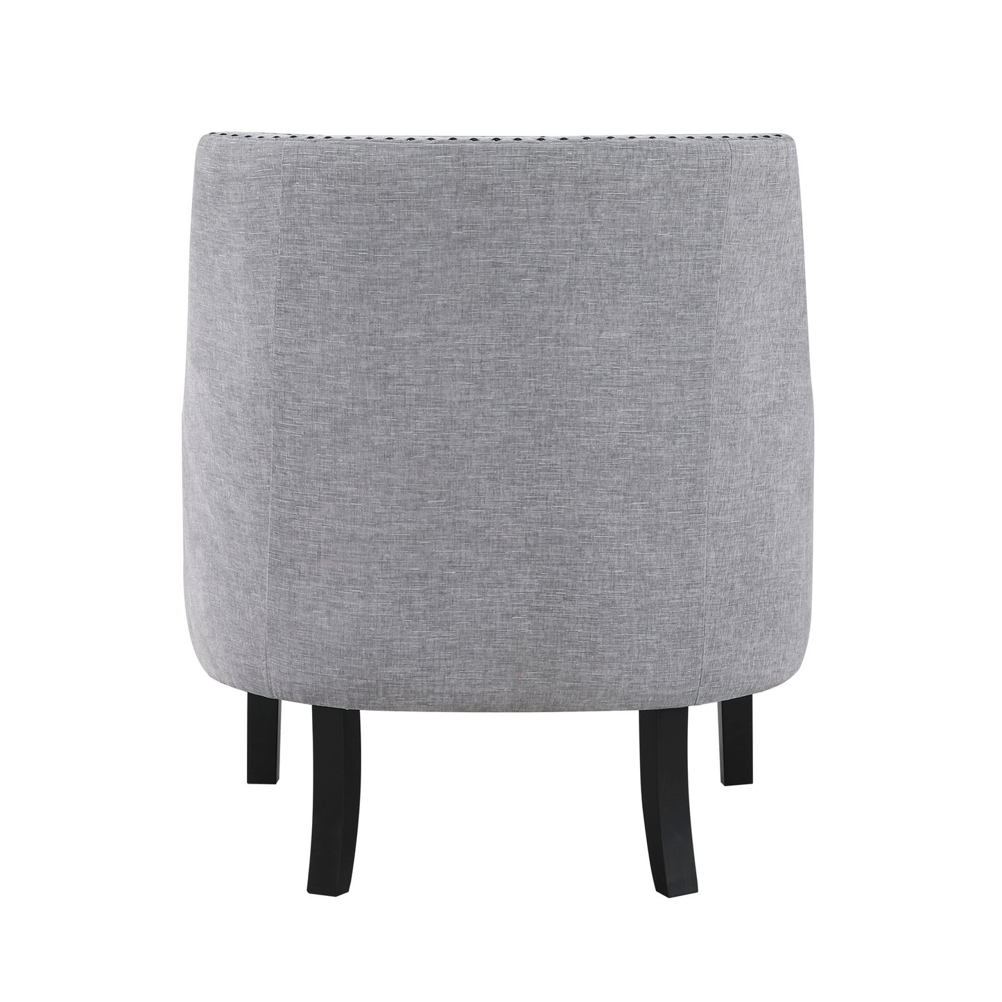 Modern Traditional Accent Chair Gray Chenille Upholstery Button-Tufted Solid Wood 1pc Living Room Furniture image 6