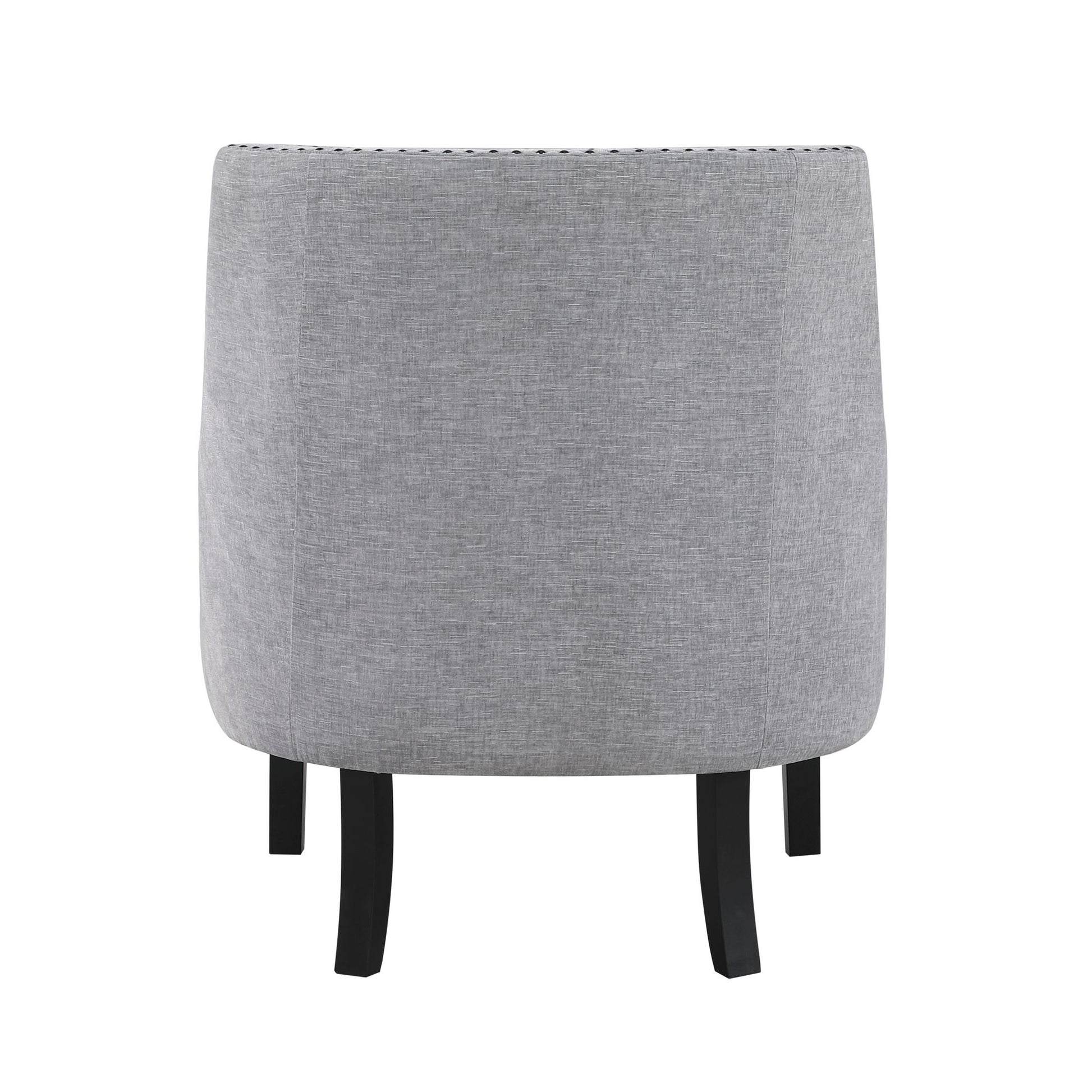 Modern Traditional Accent Chair Gray Chenille Upholstery Button-Tufted Solid Wood 1pc Living Room Furniture image 6