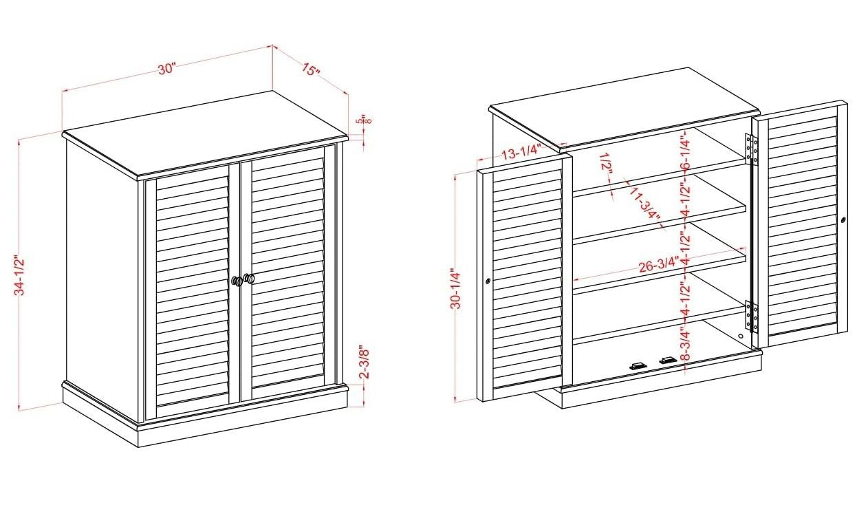 Modern Transitional Design 1pc Shoe Cabinet Espresso Finish Adjustable Shelves Louver Design Doors Home Furniture Shoe R image 8