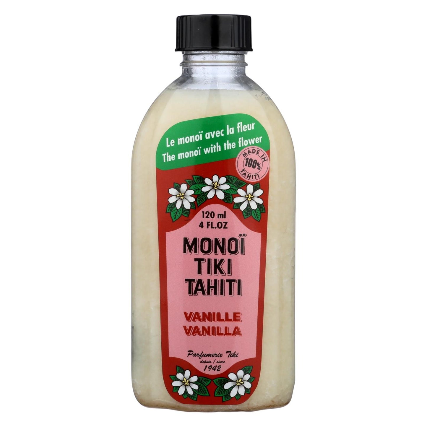 Monoi Tiare Tahiti Coconut Oil Vanilla - 4 Fl Oz image 1