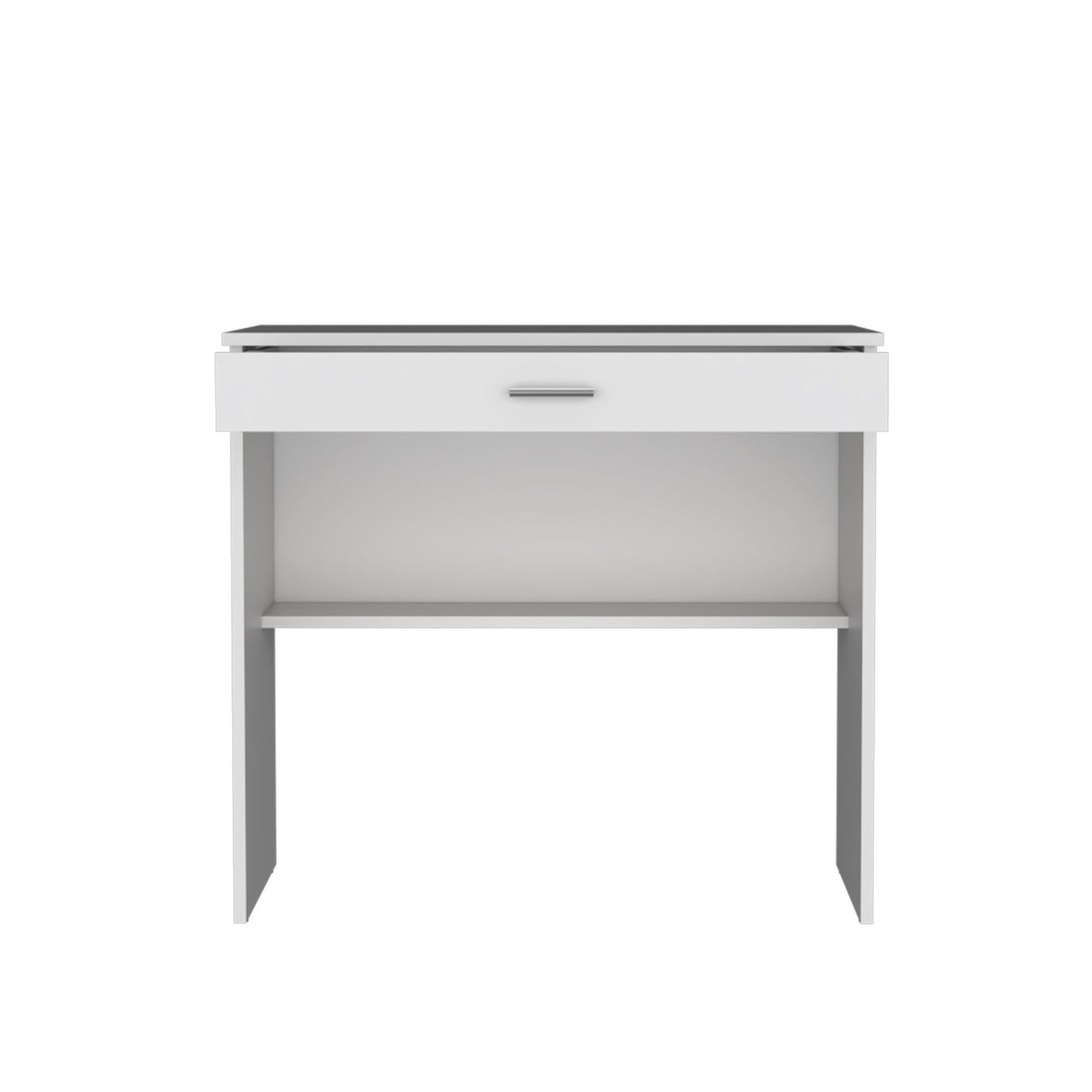 Montana Storage Desk, Spacious Stylish with Drawer and Shelf, White image 2