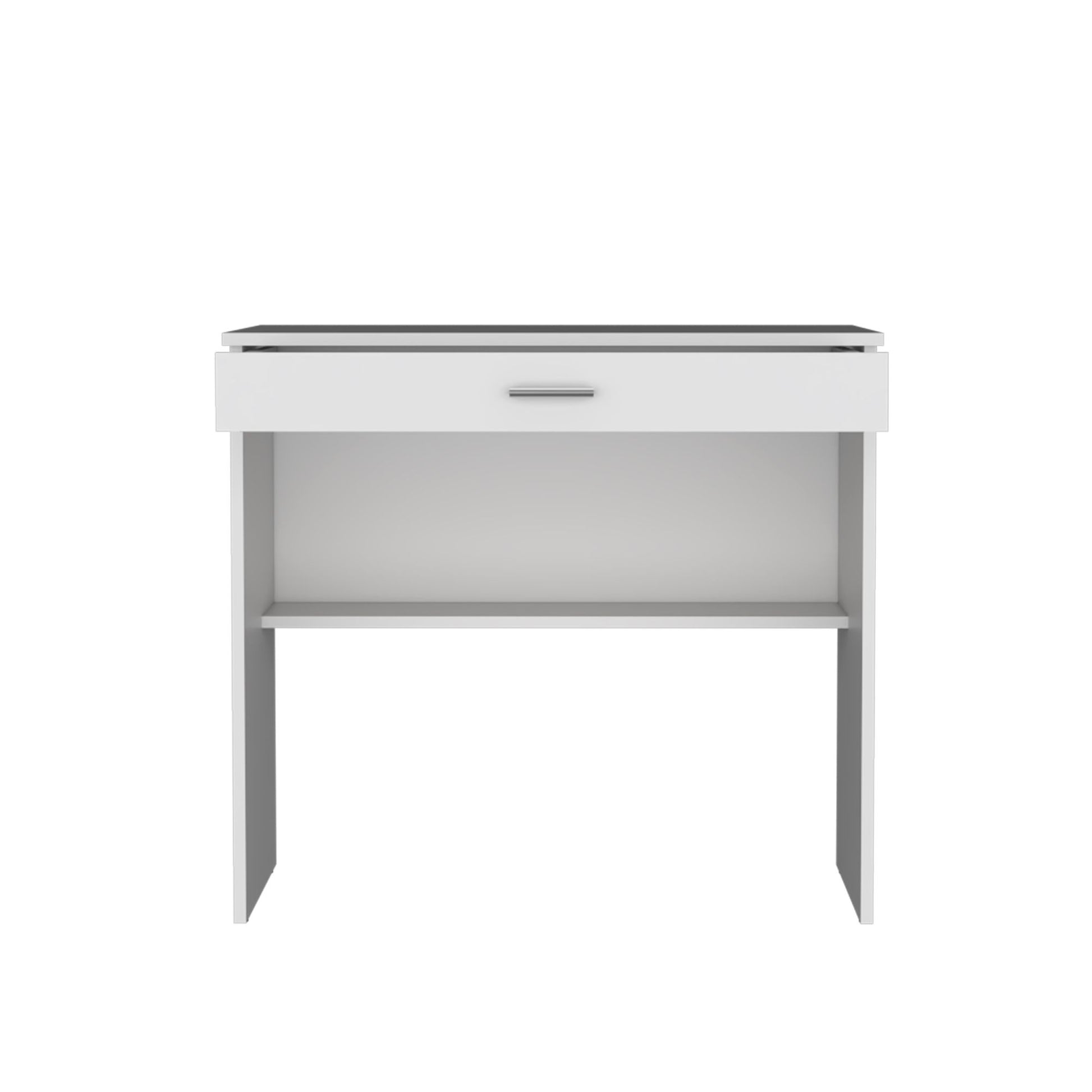 Montana Storage Desk, Spacious Stylish with Drawer and Shelf, White image 2
