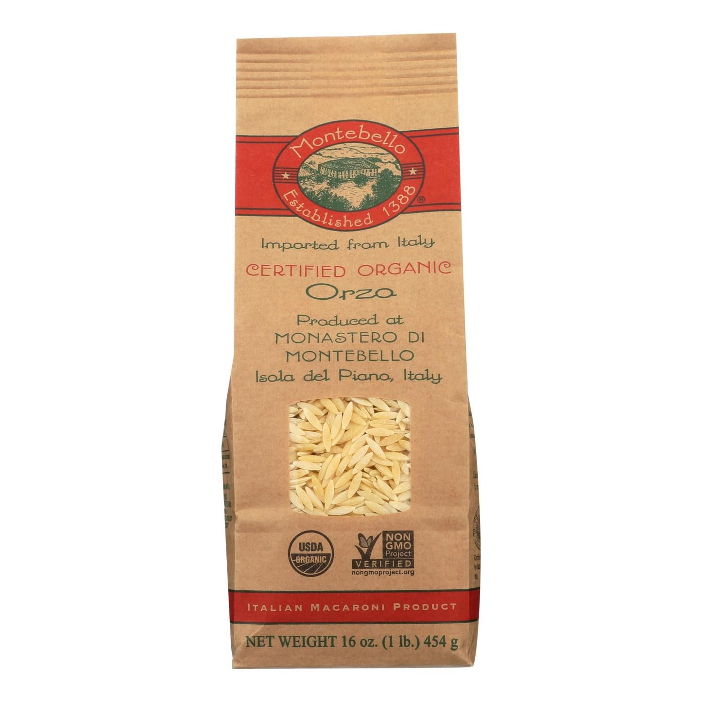 Montebello Organic Pasta - Organic - Case Of 12 - 1 Lb. image 1