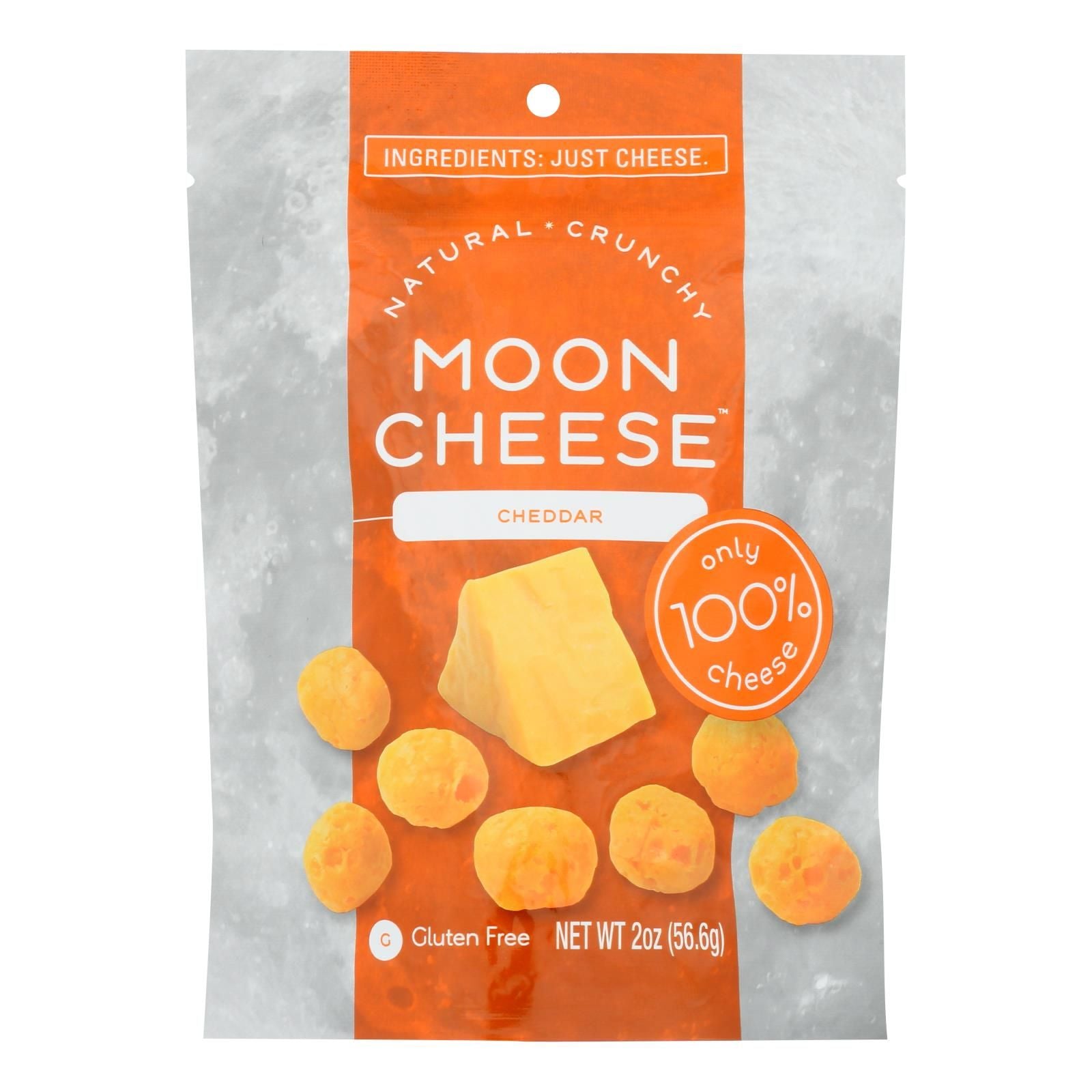 Moon Cheese's Cheddar Dehydrated Cheese Snack - Case Of 12 - 2 Oz image 1
