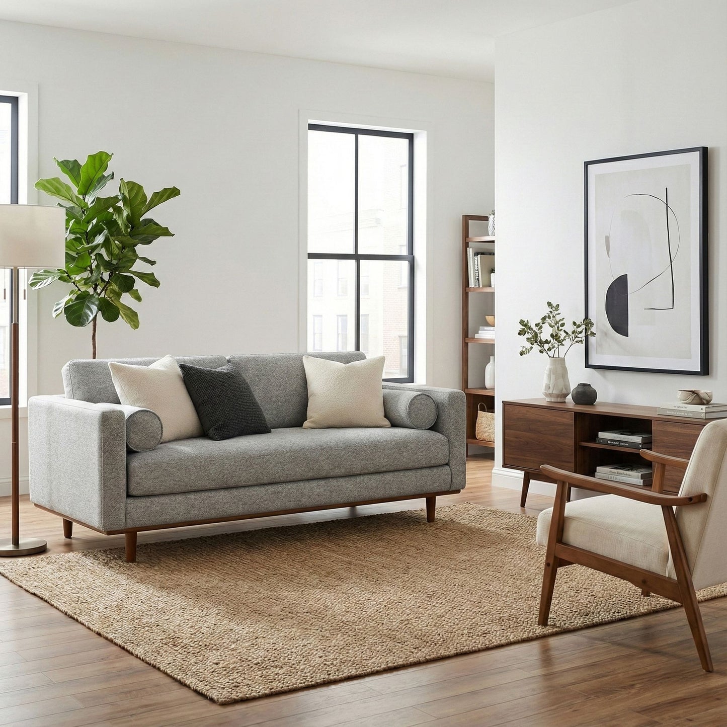 Morrison - 72" Sofa - Mist Grey image 6