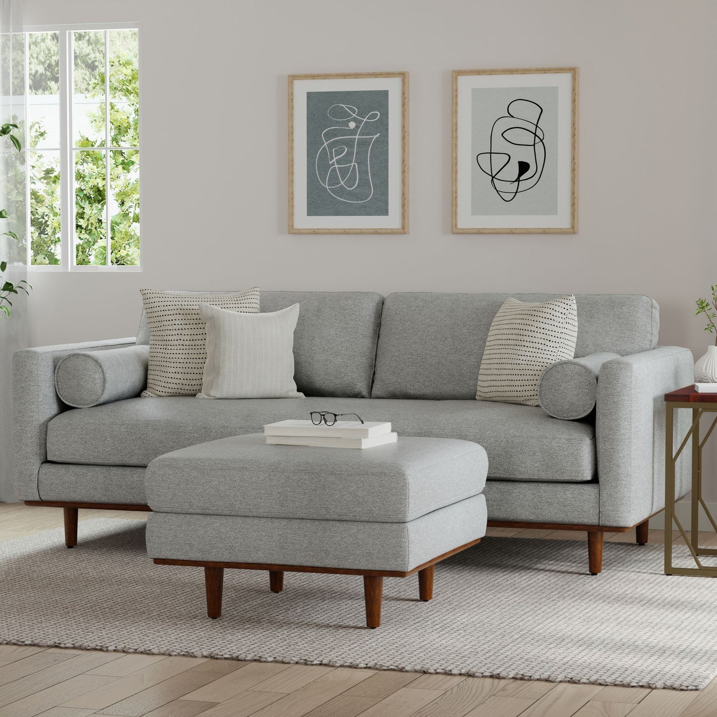 Morrison - 89" Sofa - Mist Grey image 9