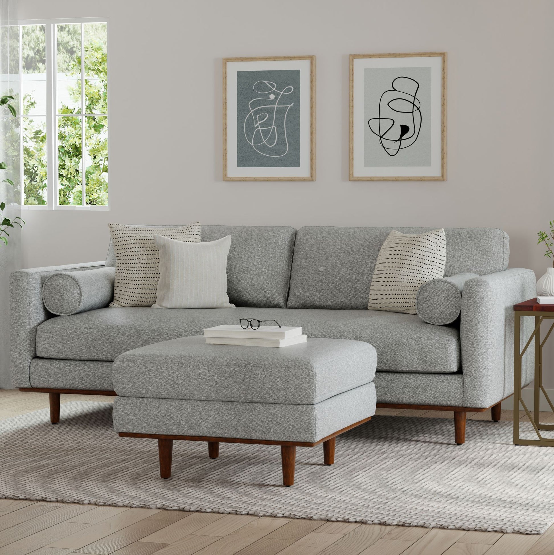 Morrison - 89" Sofa - Mist Grey image 9