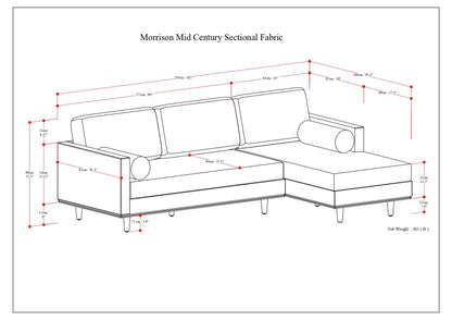 Morrison - Right Sectional Sofa - Mist Grey image 11