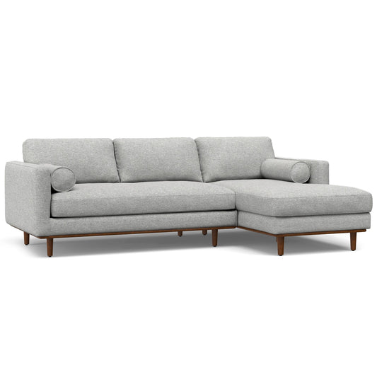 Morrison Right Sectional Sofa Mist Grey front view