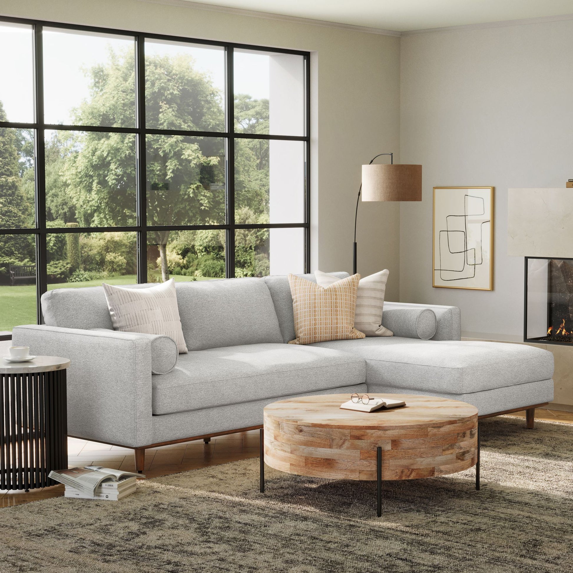 Morrison - Right Sectional Sofa - Mist Grey image 9