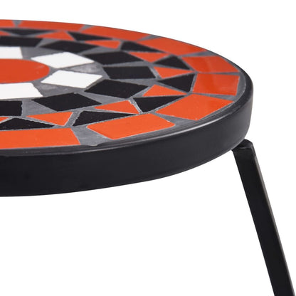 Mosaic Tables 3 pcs Terracotta and White Ceramic image 6