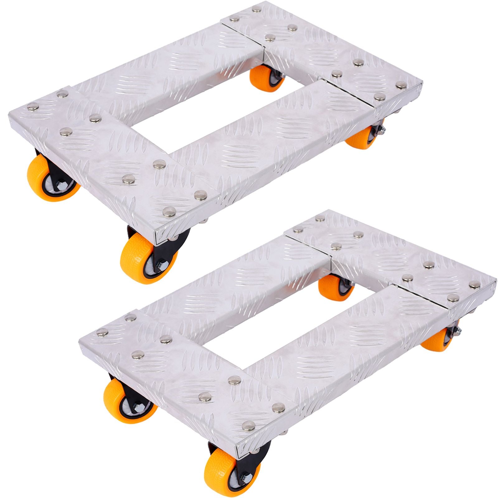 Movers Dolly Heavy Duty Furniture Dolly Trolley Cart 18''x12'' Aluminum Frame with 3'' TPU Professional Casters with Bra image 1
