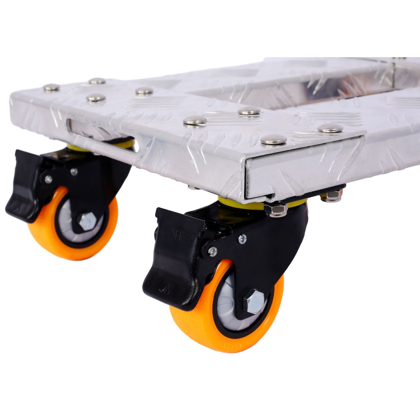 Movers Dolly Heavy Duty Furniture Dolly Trolley Cart 18''x12'' Aluminum Frame with 3'' TPU Professional Casters with Bra image 9