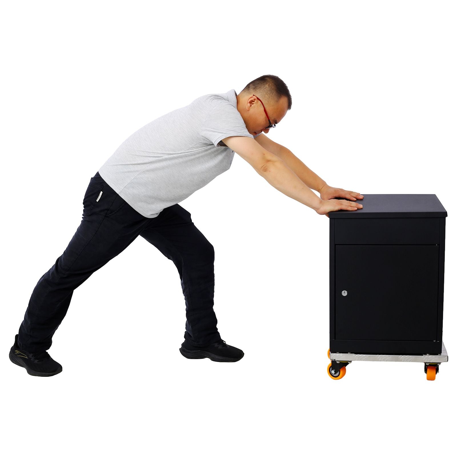 Movers Dolly Heavy Duty Furniture Dolly Trolley Cart 18''x12'' Aluminum Frame with 3'' TPU Professional Casters with Bra image 5