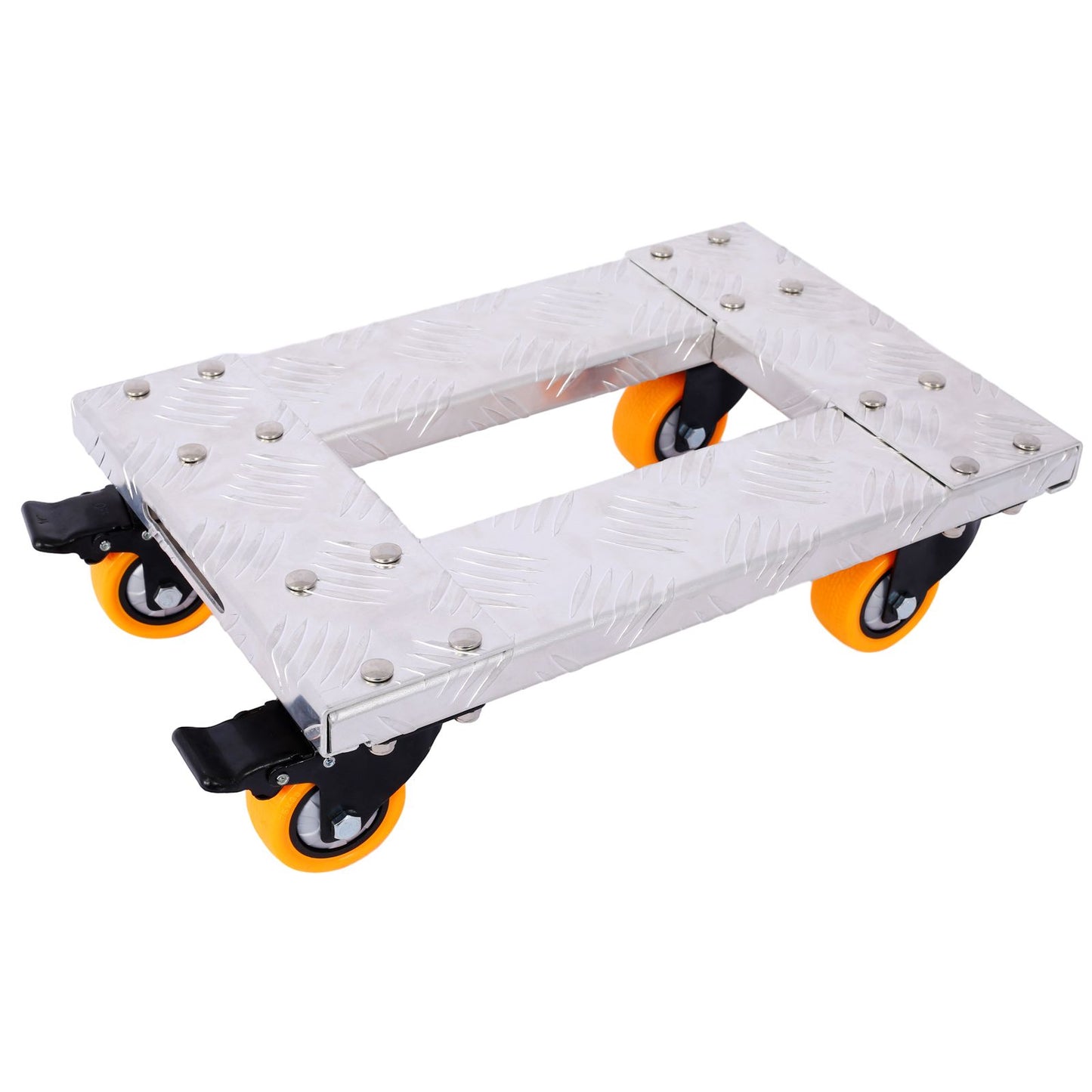 Movers Dolly Heavy Duty Furniture Dolly Trolley Cart 18''x12'' Aluminum Frame with 3'' TPU Professional Casters with Bra image 12