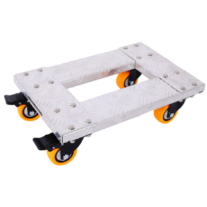Movers Dolly Heavy Duty Furniture Dolly Trolley Cart 18''x12'' Aluminum Frame with 3'' TPU Professional Casters with Bra image 12
