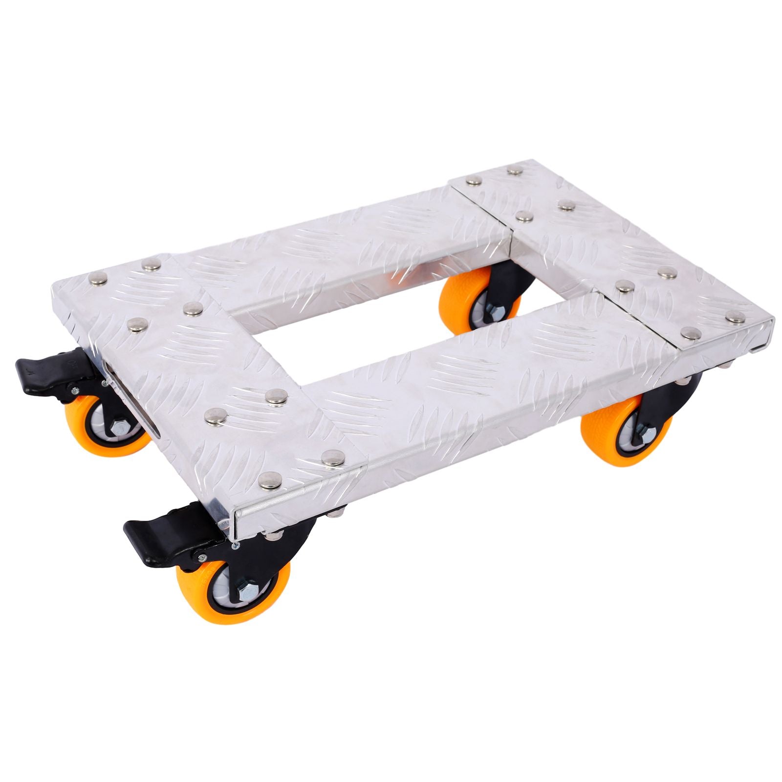 Movers Dolly Heavy Duty Furniture Dolly Trolley Cart 18''x12'' Aluminum Frame with 3'' TPU Professional Casters with Bra image 12