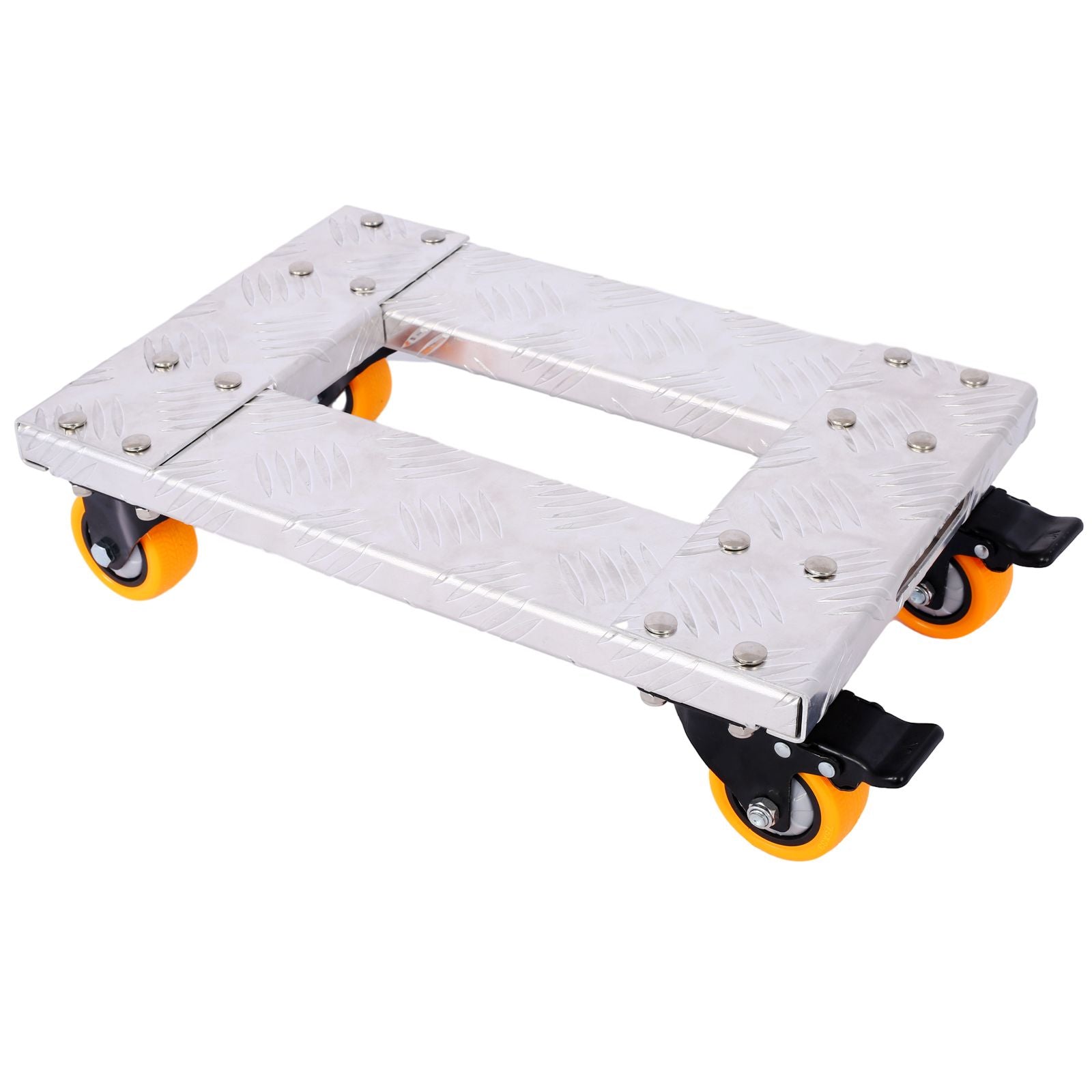 Movers Dolly Heavy Duty Furniture Dolly Trolley Cart 18''x12'' Aluminum Frame with 3'' TPU Professional Casters with Bra image 2