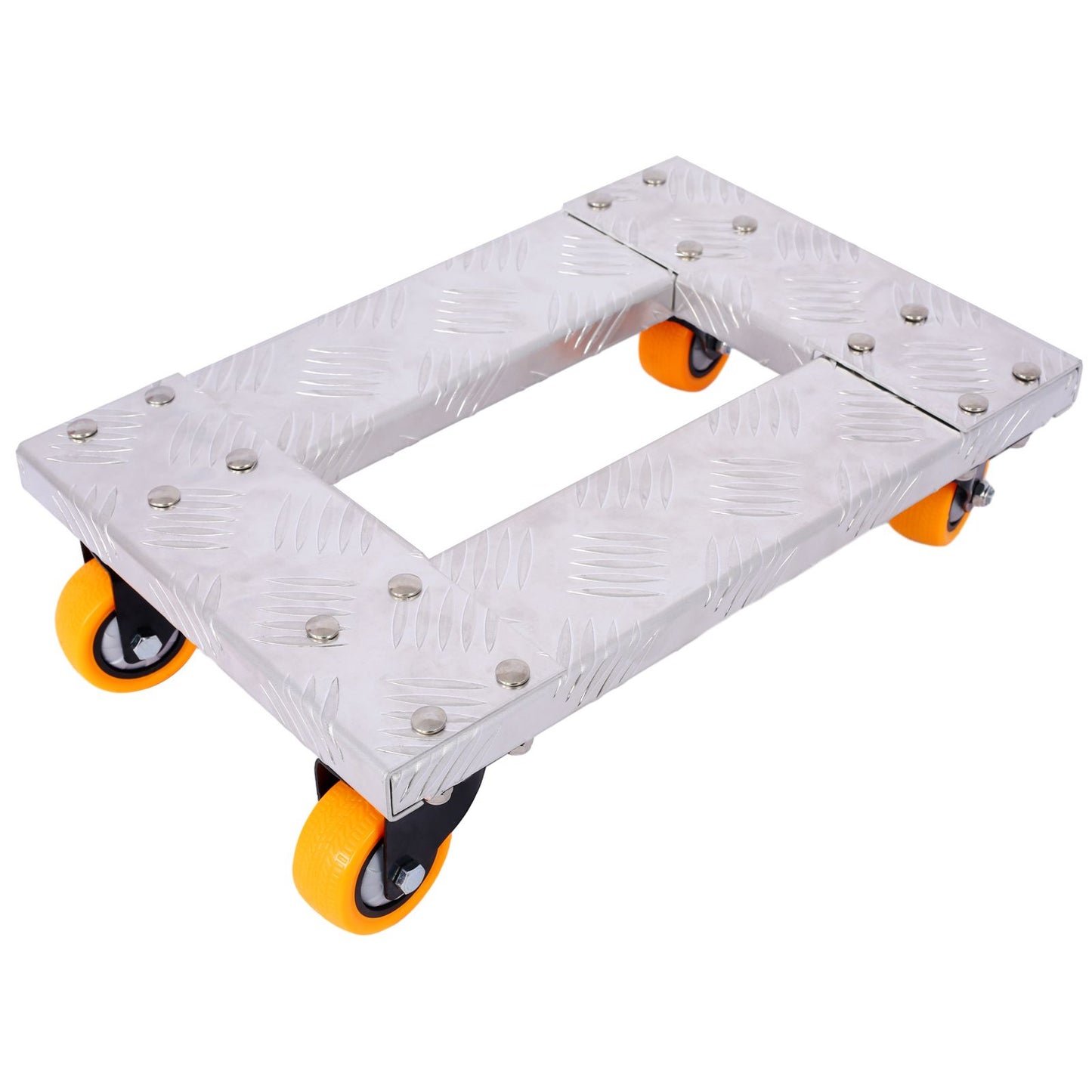 Movers Dolly Heavy Duty Furniture Dolly Trolley Cart 18''x12'' Aluminum Frame with 3'' TPU Professional Casters with Bra image 1