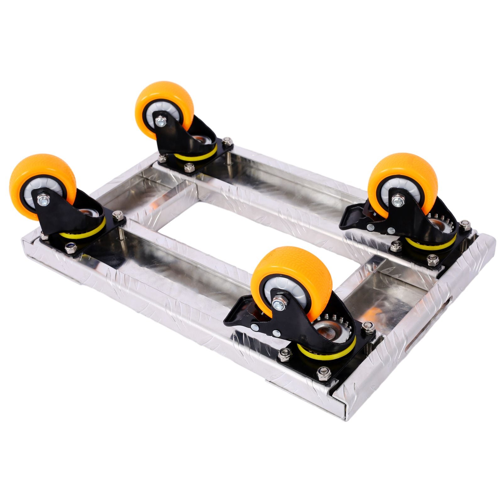 Movers Dolly Heavy Duty Furniture Dolly Trolley Cart 18''x12'' Aluminum Frame with 3'' TPU Professional Casters with Bra image 3