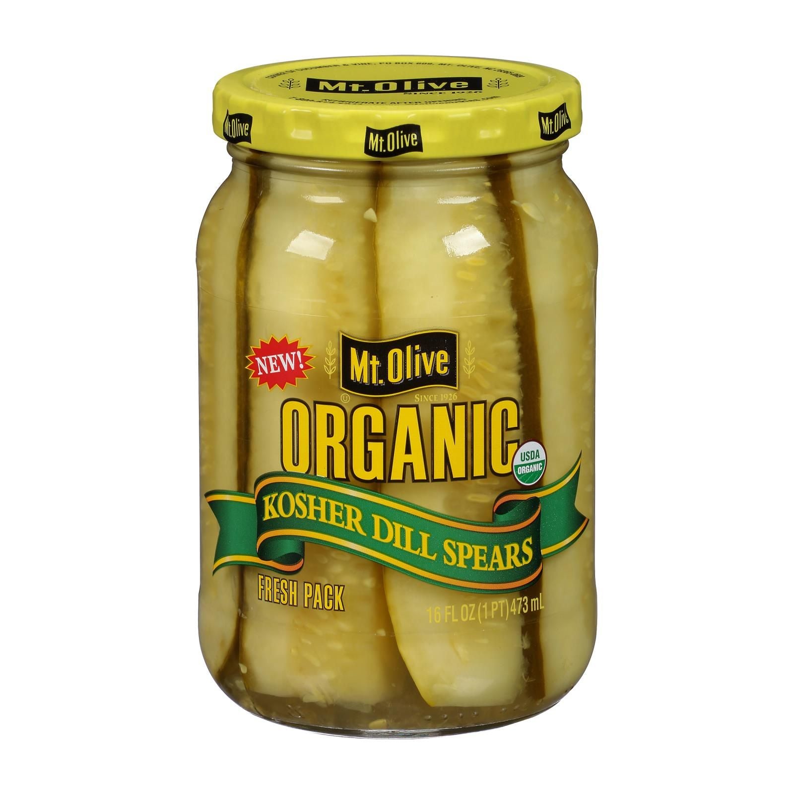 Mt Olive Pickle Co Organic Kosher Dill Spears - Case Of 6 - 16 Fz image 1