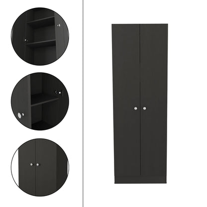 Multistorage Cabinet 71" H, Two Doors, Five Internal Shelves, Black image 6