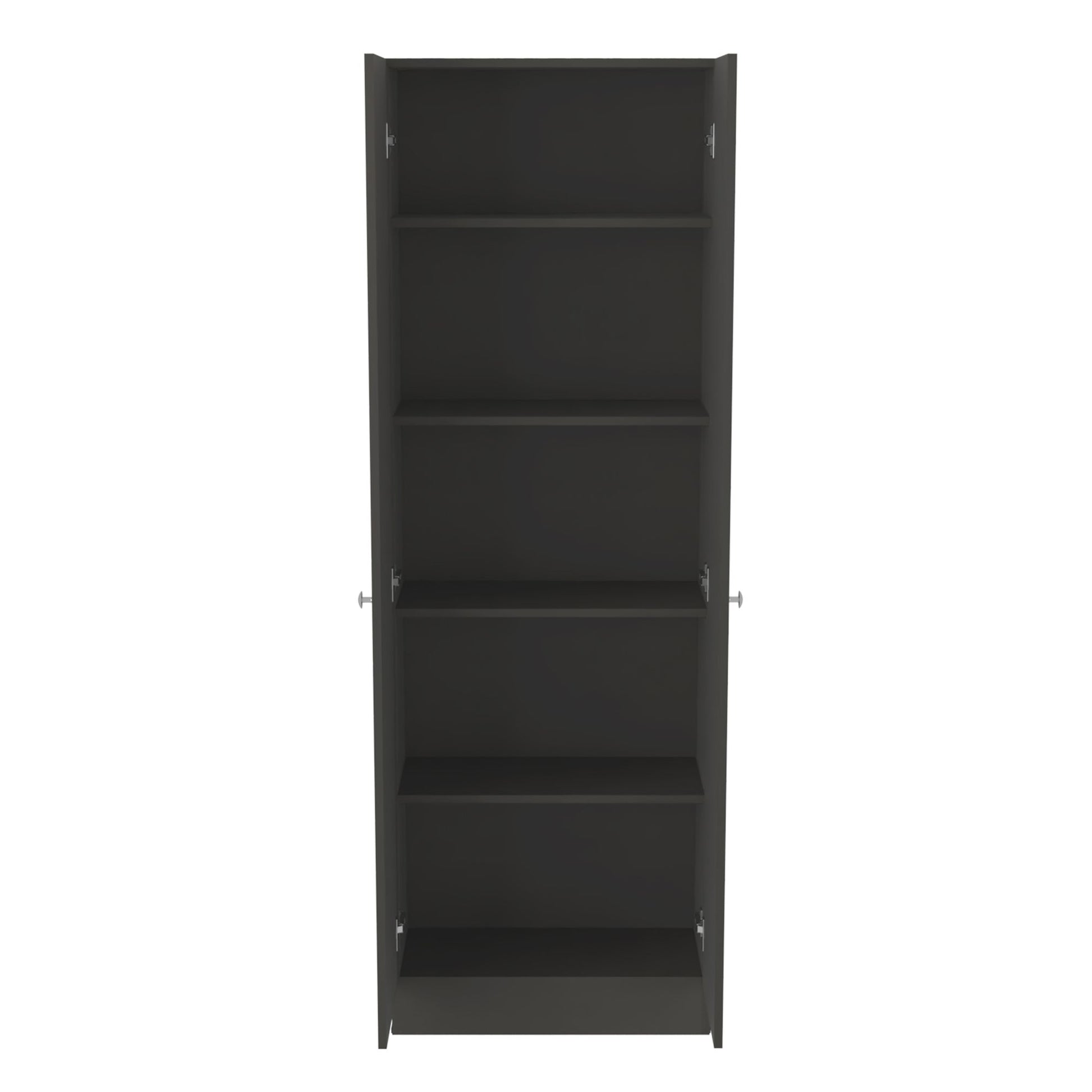 Multistorage Cabinet 71" H, Two Doors, Five Internal Shelves, Black image 5