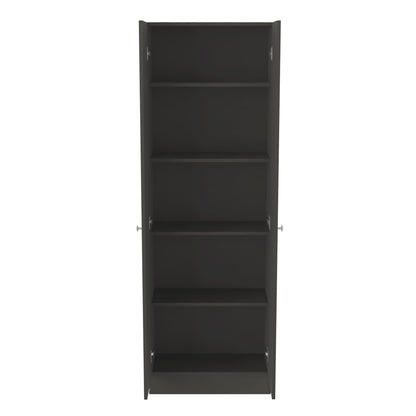 Multistorage Cabinet 71" H, Two Doors, Five Internal Shelves, Black image 5