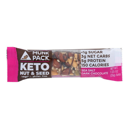 Munk Pack - Keto Nt&sd Sea Salt Dark Chocolate - Case Of 12 - 1.23 Oz image 1