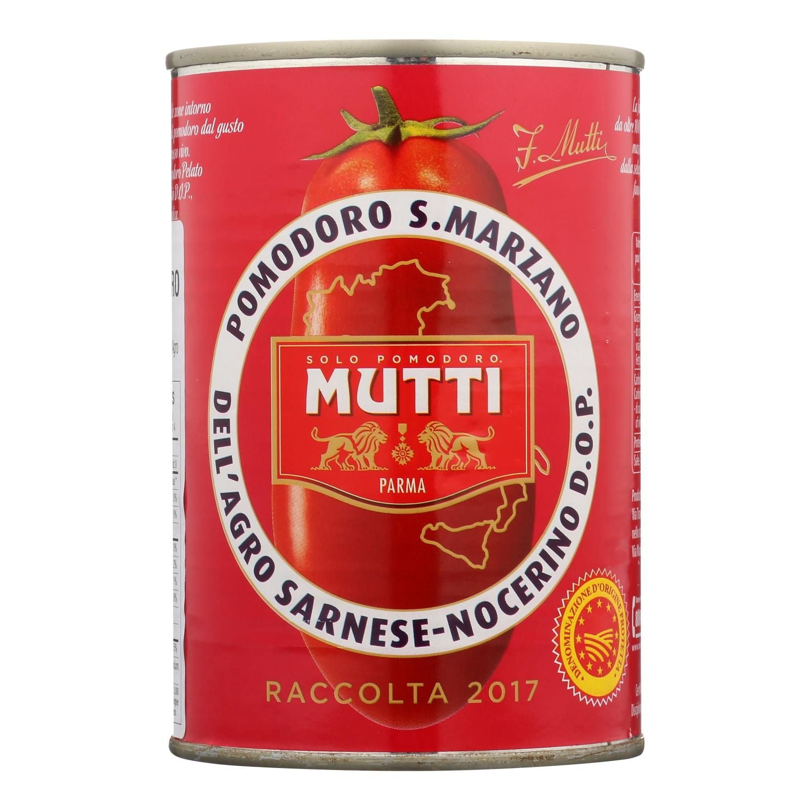 Mutti San Marzano Pdo Whole Peeled Tomatoes - Case Of 6 - 14 Oz image 1
