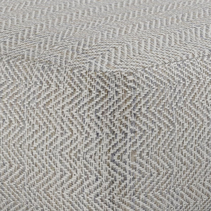Nate - Square Pouf - Patterned Grey Melange image 2