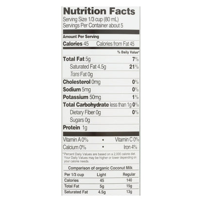 Native Forest Organic Light Milk - Coconut - Case Of 12 - 13.5 Fl Oz. image 3