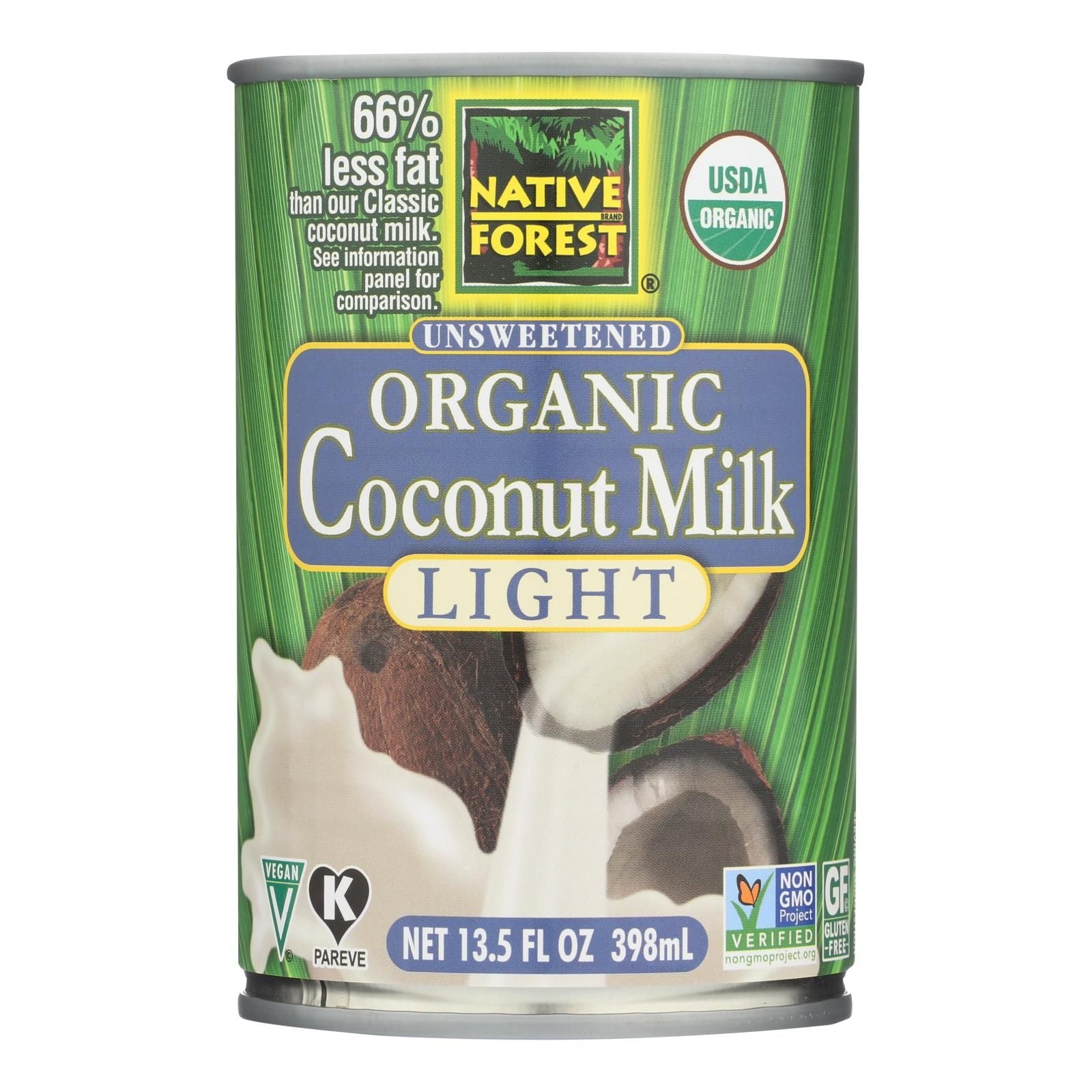 Native Forest Organic Light Milk - Coconut - Case Of 12 - 13.5 Fl Oz. image 1